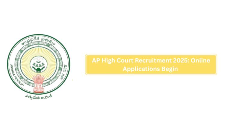 AP High Court Recruitment 2025: Online Applications Begin at aphc.gov.in for 1621 Vacancies