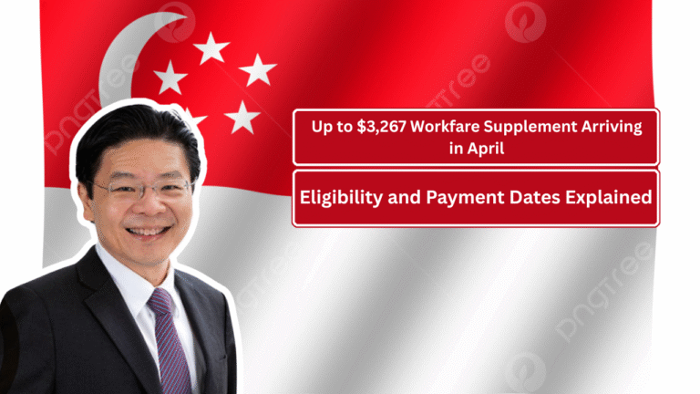 Up to $3,267 Workfare Supplement Arriving in April